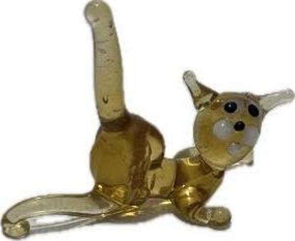 El Yapımı Mini Murano Cam Kedi Biblo A156-09 - Image 1