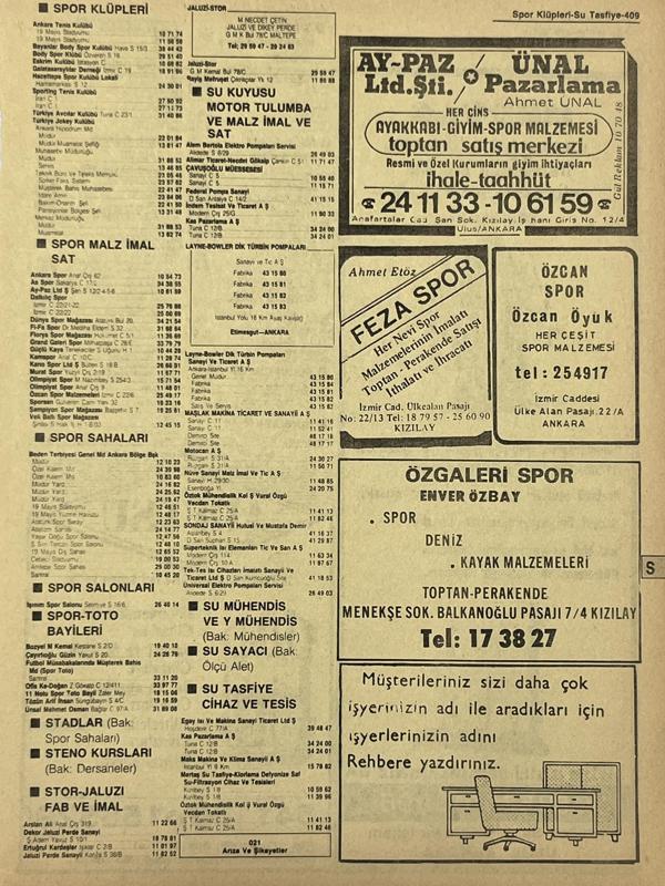 Ankara 1986 Meslek Reklam İlanı Efemera S409 - Image 1