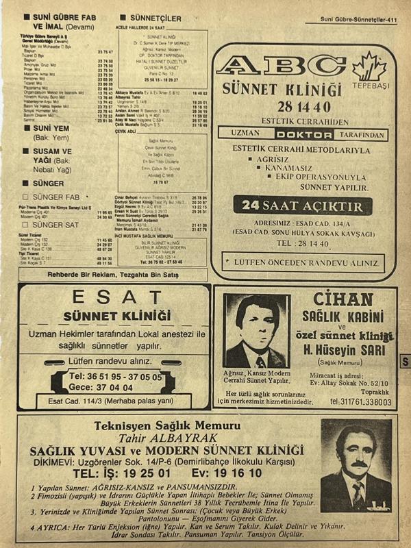Ankara 1986 Meslek Reklam İlanı Efemera S411 - Image 1