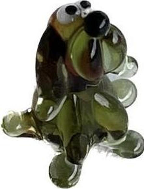 El Yapımı Mini Murano Cam Köpek Biblo A115-05 - Image 1