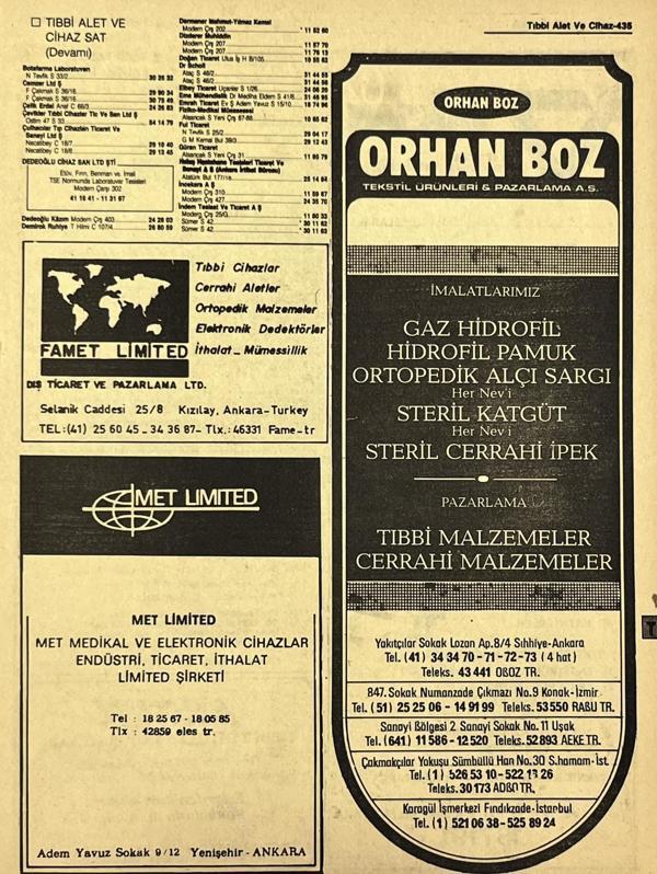 Ankara 1986 Meslek Reklam İlanı Efemera S435 - Image 1