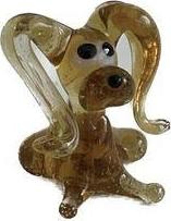El Yapımı Mini Murano Cam Köpek Biblo A143-02 - Image 1