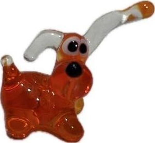 El Yapımı Mini Murano Cam Köpek Biblo A170-01 - Image 1