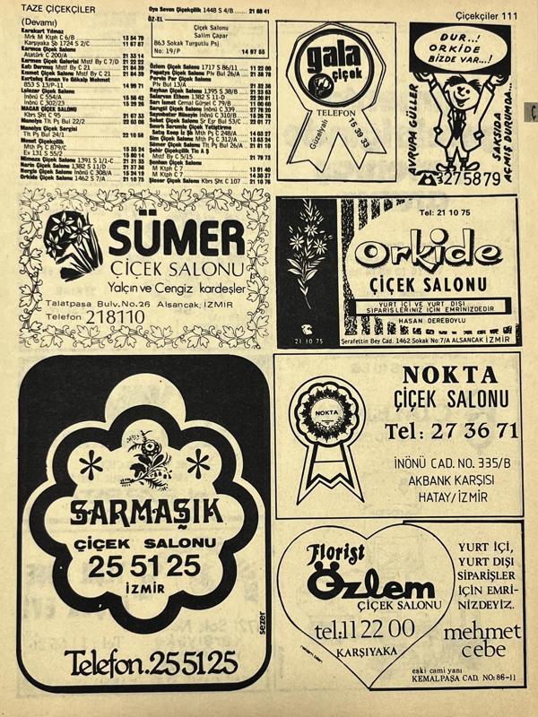 İzmir 1982-1983 Meslek Reklam İlanı Efemera S111 - Image 1