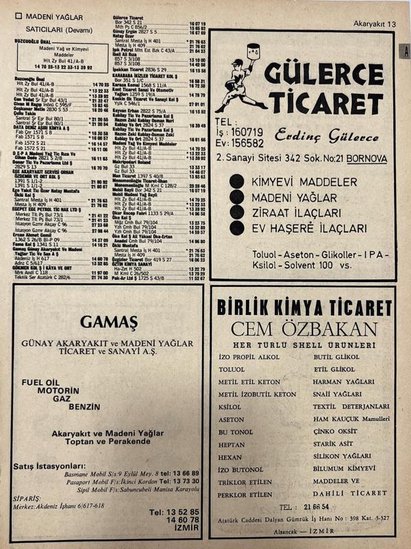 İzmir 1982-1983 Meslek Reklam İlanı Efemera S13 - Image 1