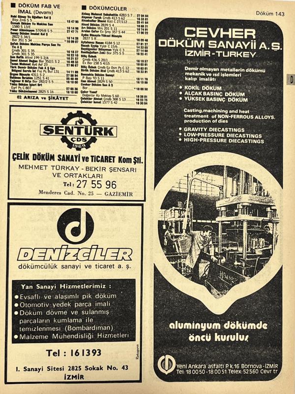 İzmir 1982-1983 Meslek Reklam İlanı Efemera S143 - Image 1