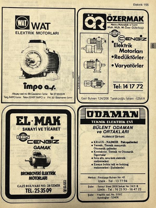İzmir 1982-1983 Meslek Reklam İlanı Efemera S155 - Image 1