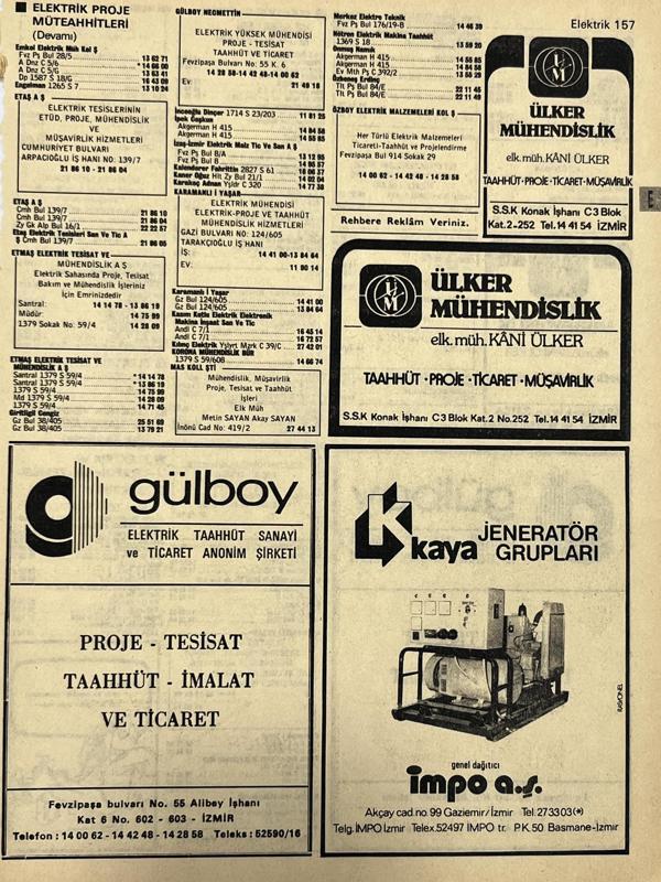 İzmir 1982-1983 Meslek Reklam İlanı Efemera S157 - Image 1