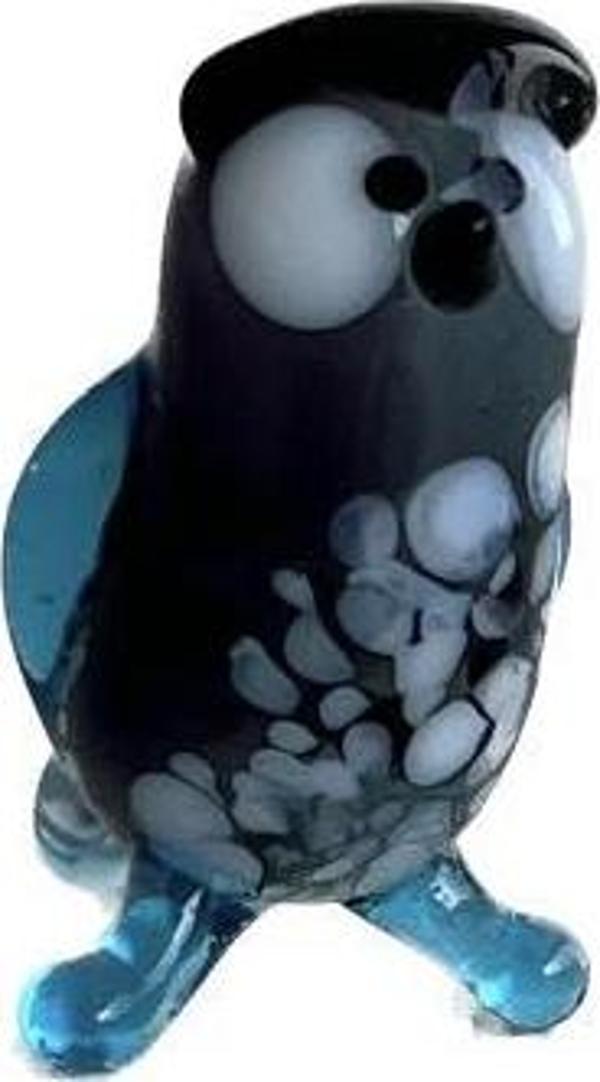 El Yapımı Mini Murano Cam Baykuş Biblo A117-04 - Image 1