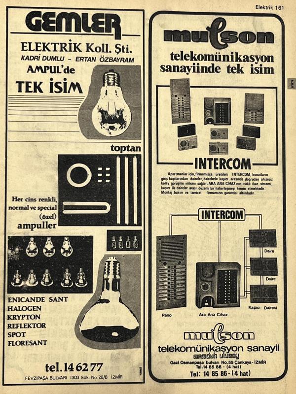 İzmir 1982-1983 Meslek Reklam İlanı Efemera S161 - Image 1