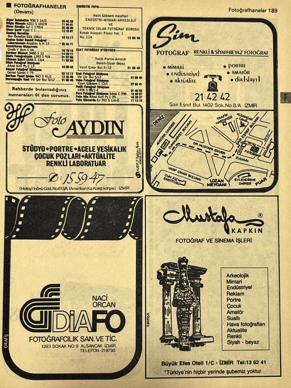 İzmir 1982-1983 Meslek Reklam İlanı Efemera S189 - Image 1