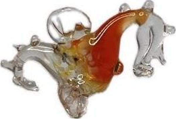 El Yapımı Mini Murano Cam Deniz Atı Biblo A149-07 - Image 1