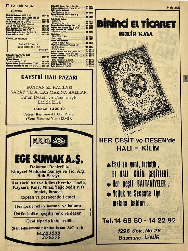 İzmir 1982-1983 Meslek Reklam İlanı Efemera S205 - Image 1