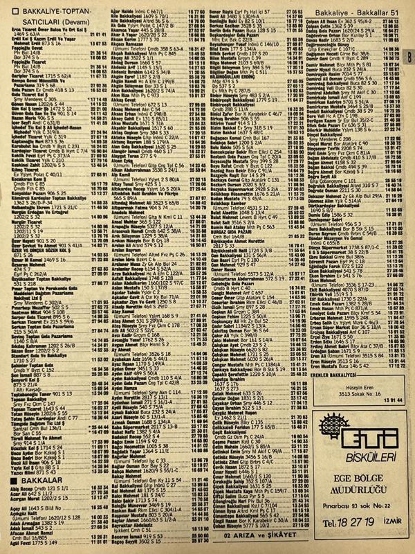 İzmir 1982-1983 Meslek Reklam İlanı Efemera S51 - Image 1