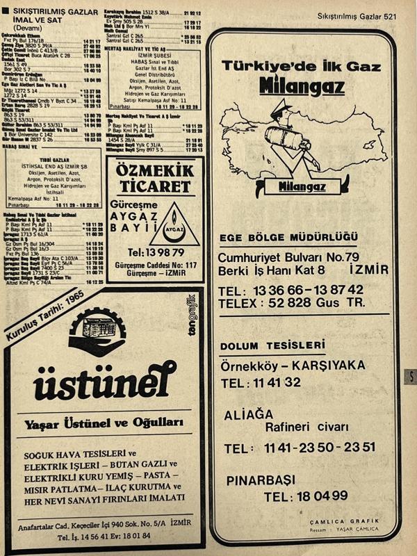 İzmir 1982-1983 Meslek Reklam İlanı Efemera S521 - Image 1