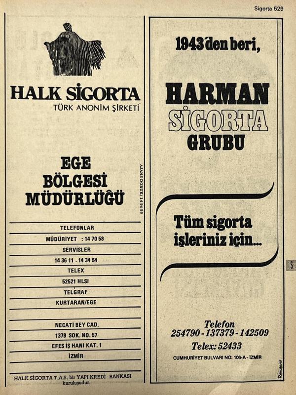 İzmir 1982-1983 Meslek Reklam İlanı Efemera S529 - Image 1