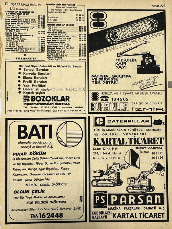 İzmir 1982-1983 Meslek Reklam İlanı Efemera S225 - Image 1