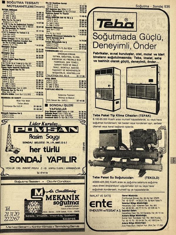 İzmir 1982-1983 Meslek Reklam İlanı Efemera S535 - Image 1
