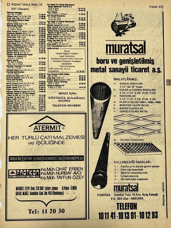 İzmir 1982-1983 Meslek Reklam İlanı Efemera S231 - Image 1