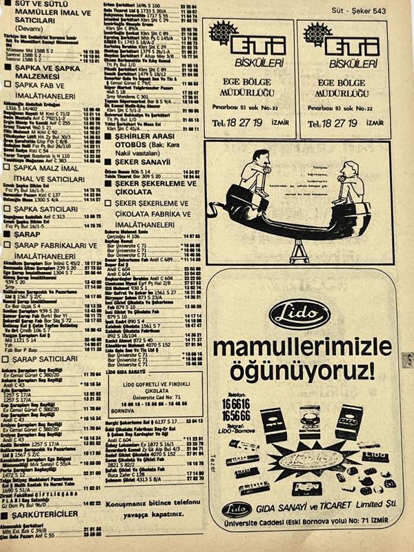 İzmir 1982-1983 Meslek Reklam İlanı Efemera S543 - Image 1