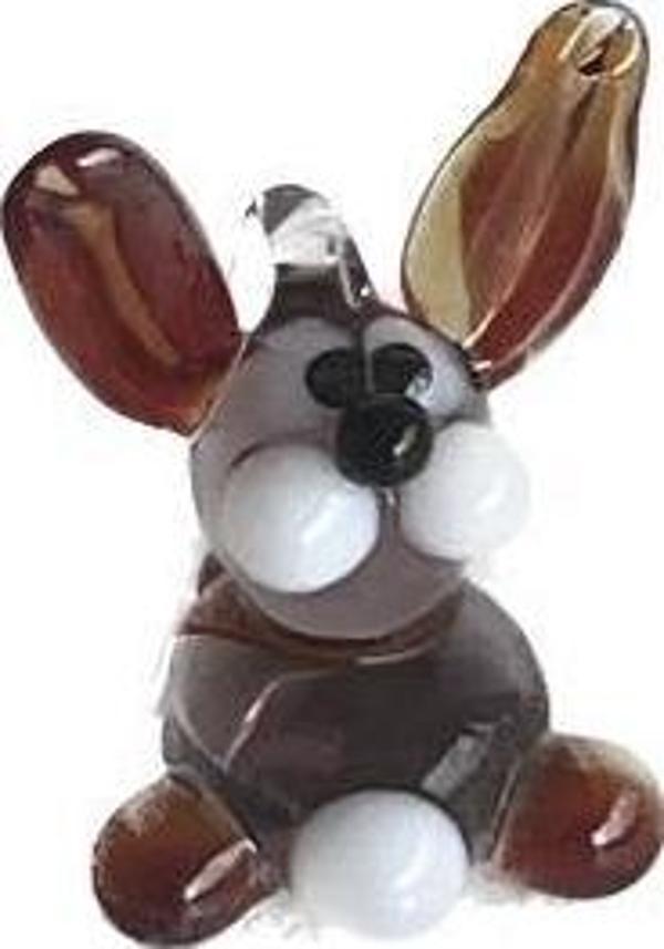 El Yapımı Mini Murano Cam Tavşan Biblo A129-04 - Image 1