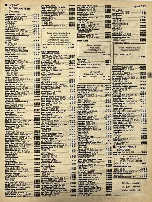 İzmir 1982-1983 Meslek Reklam İlanı Efemera S243 - Image 1