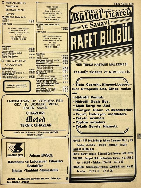 İzmir 1982-1983 Meslek Reklam İlanı Efemera S569 - Image 1