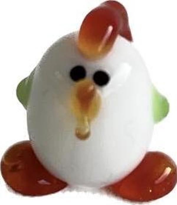 El Yapımı Mini Murano Cam Tavuk Biblo A138-02 - Image 1