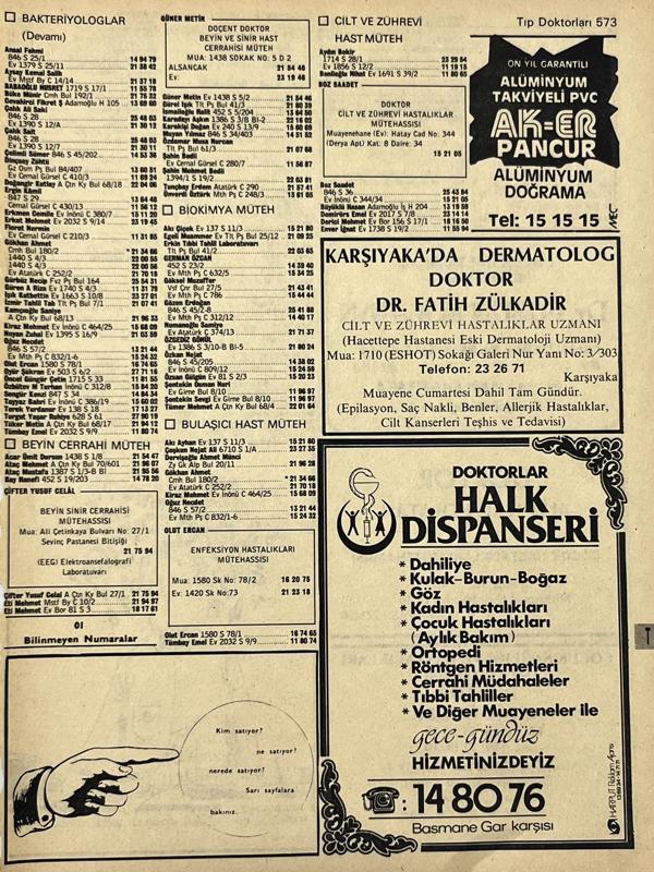İzmir 1982-1983 Meslek Reklam İlanı Efemera S573 - Image 1