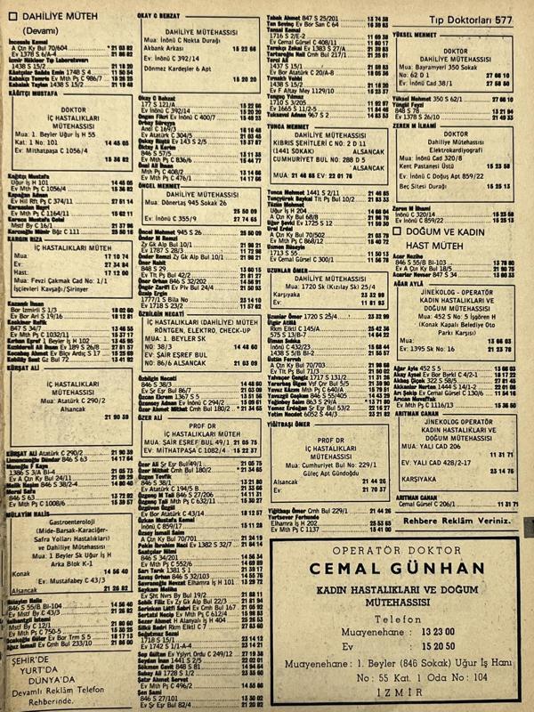 İzmir 1982-1983 Meslek Reklam İlanı Efemera S577 - Image 1