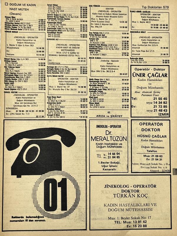 İzmir 1982-1983 Meslek Reklam İlanı Efemera S579 - Image 1