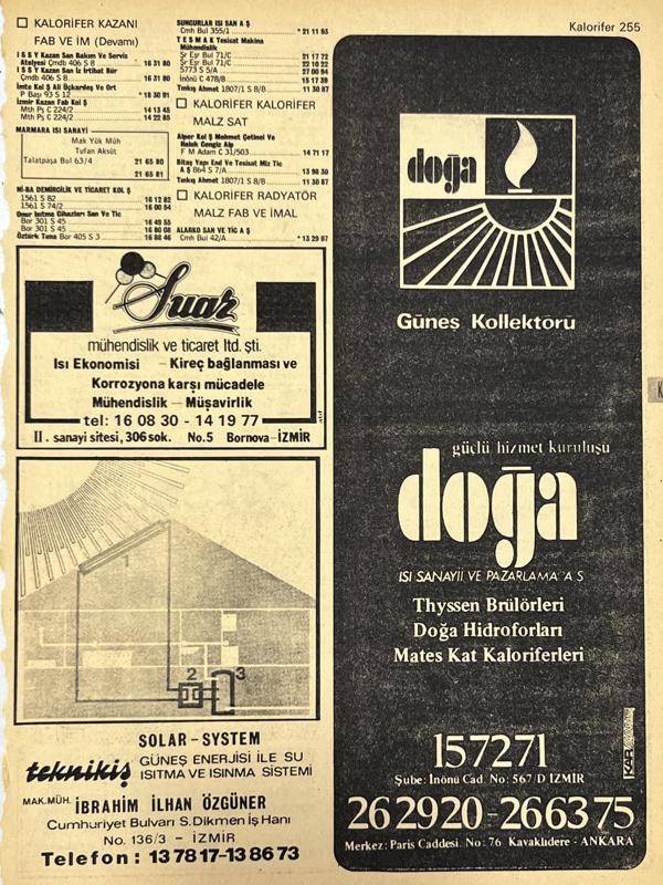İzmir 1982-1983 Meslek Reklam İlanı Efemera S255 - Image 1