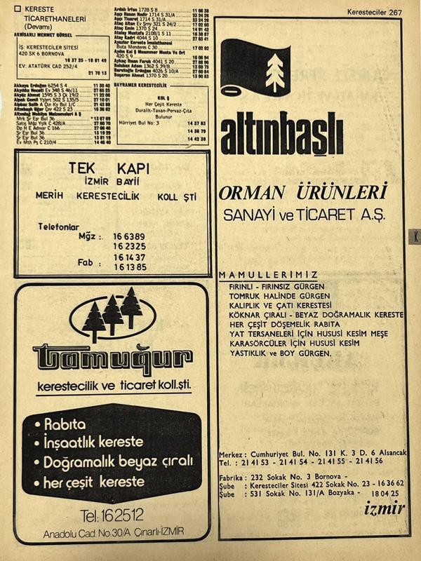 İzmir 1982-1983 Meslek Reklam İlanı Efemera S267 - Image 1