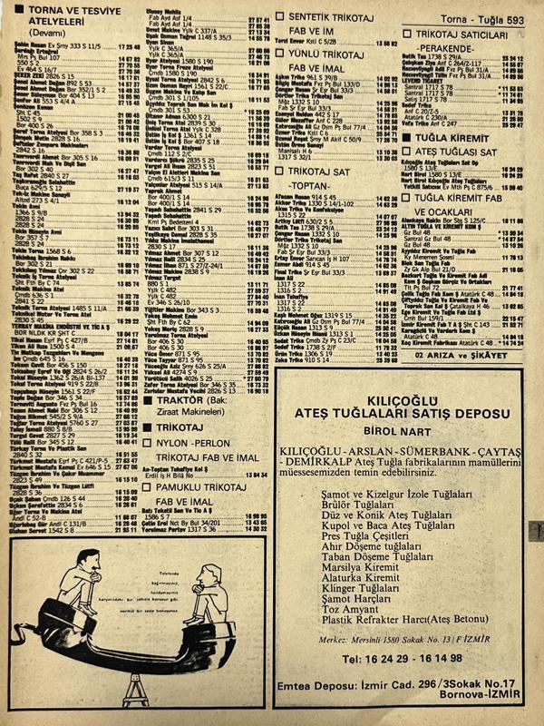 İzmir 1982-1983 Meslek Reklam İlanı Efemera S593 - Image 1