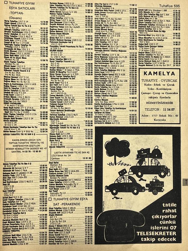 İzmir 1982-1983 Meslek Reklam İlanı Efemera S595 - Image 1