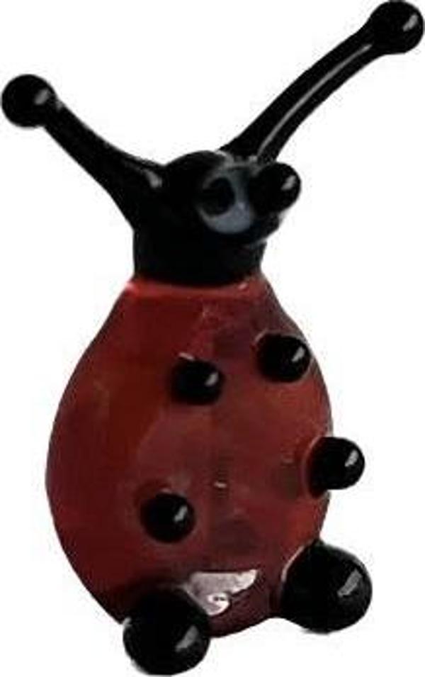 El Yapımı Mini Murano Cam Uğur Böceği Biblo A110-04 - Image 1