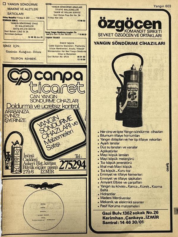İzmir 1982-1983 Meslek Reklam İlanı Efemera S603 - Image 1