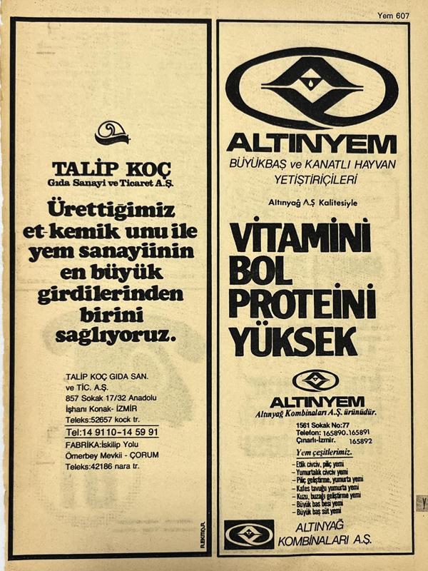 İzmir 1982-1983 Meslek Reklam İlanı Efemera S607 - Image 1