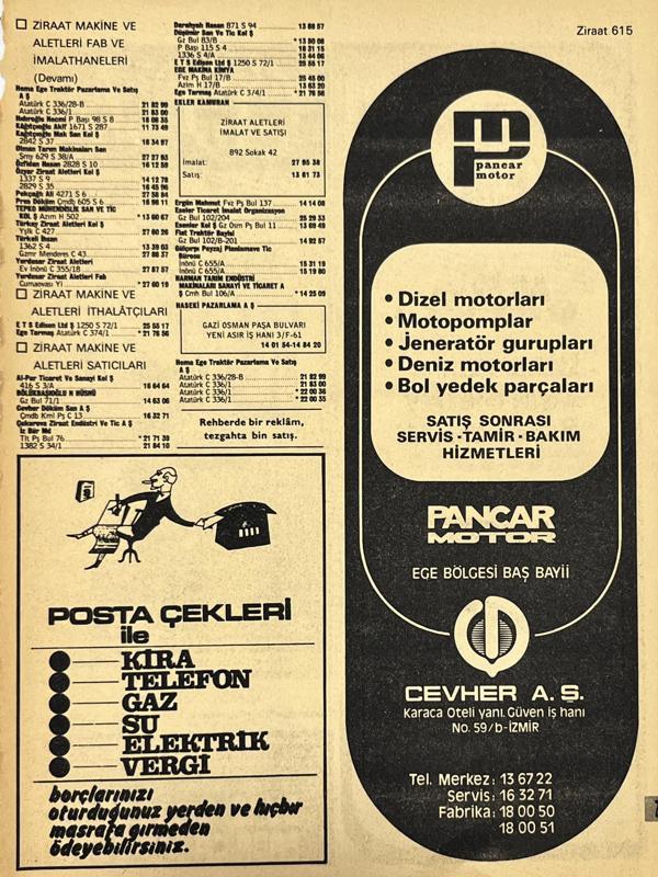 İzmir 1982-1983 Meslek Reklam İlanı Efemera S615 - Image 1