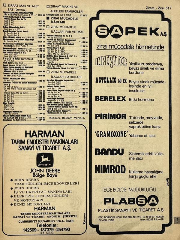 İzmir 1982-1983 Meslek Reklam İlanı Efemera S617 - Image 1