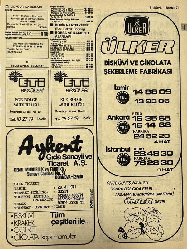 İzmir 1982-1983 Meslek Reklam İlanı Efemera S71 - Image 1