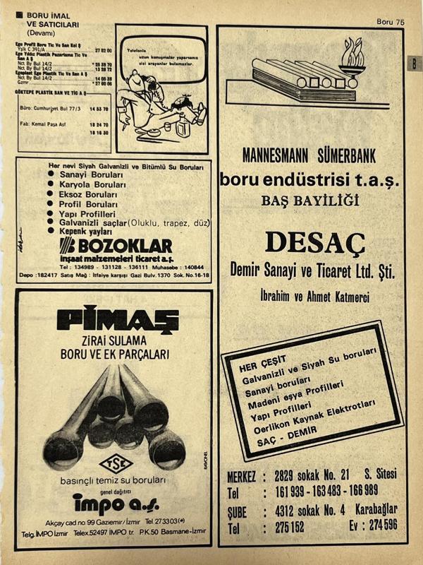 İzmir 1982-1983 Meslek Reklam İlanı Efemera S75 - Image 1