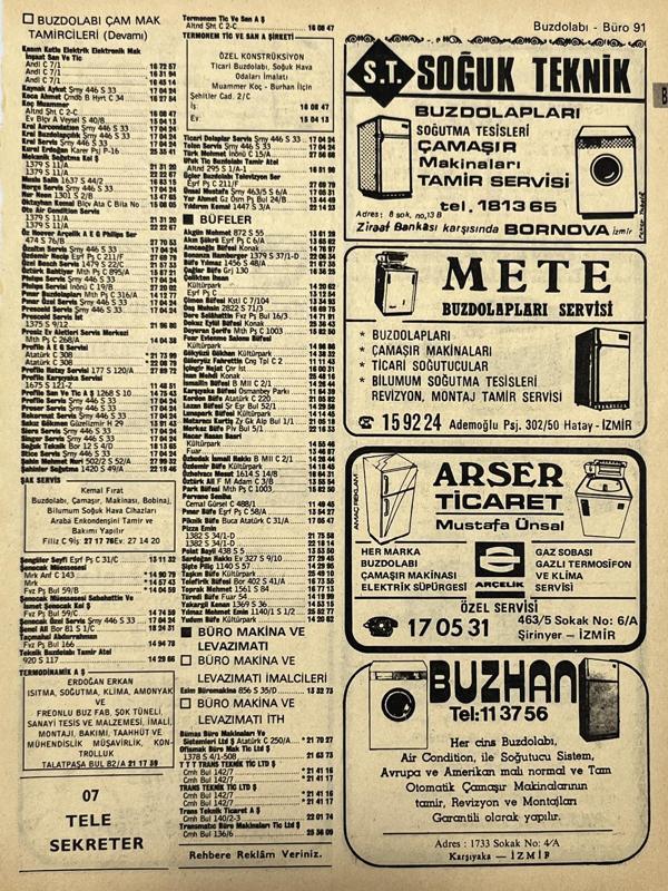 İzmir 1982-1983 Meslek Reklam İlanı Efemera S91 - Image 1