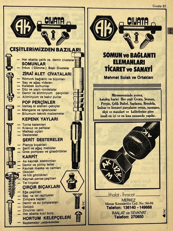 İzmir 1982-1983 Meslek Reklam İlanı Efemera S97 - Image 1