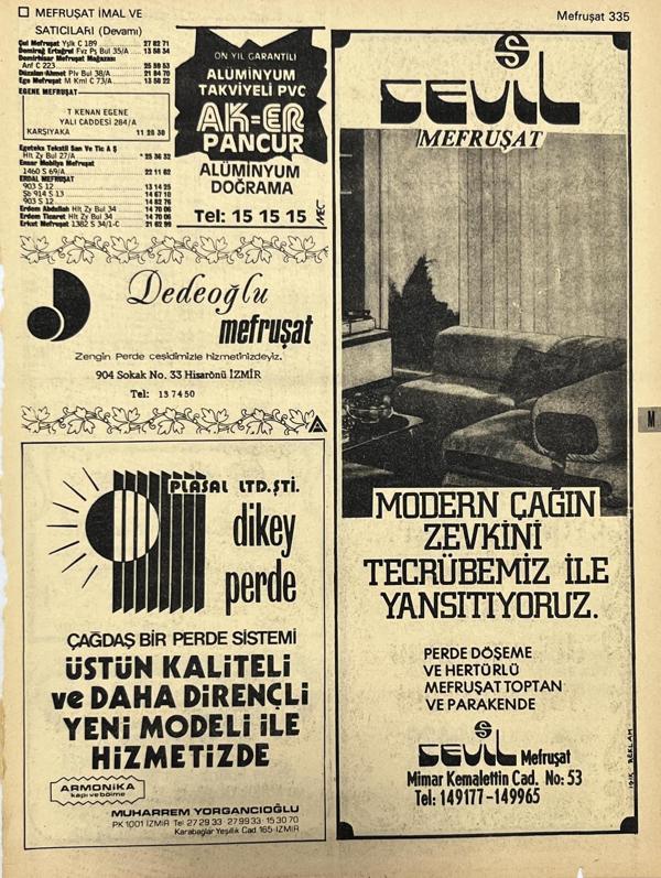 İzmir 1982-1983 Meslek Reklam İlanı Efemera S335 - Image 1
