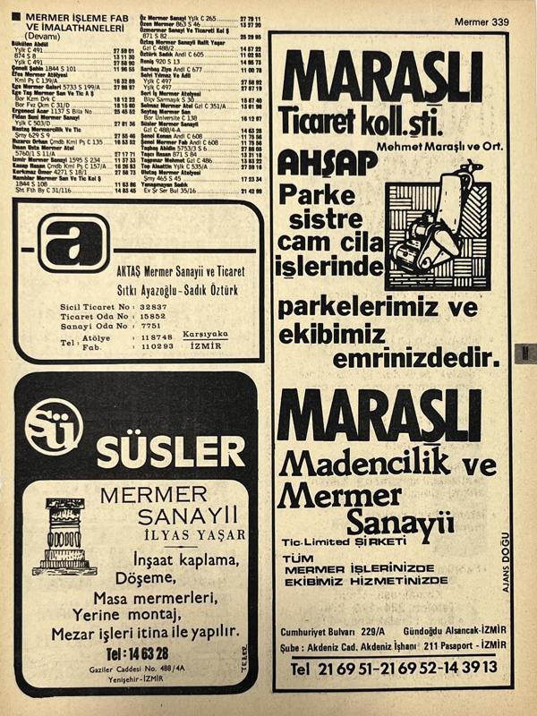 İzmir 1982-1983 Meslek Reklam İlanı Efemera S339 - Image 1