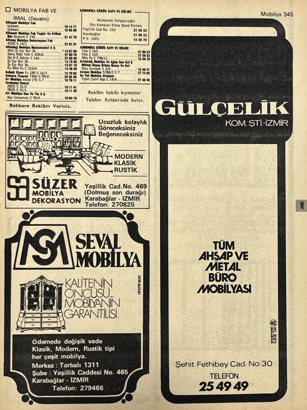 İzmir 1982-1983 Meslek Reklam İlanı Efemera S345 - Image 1