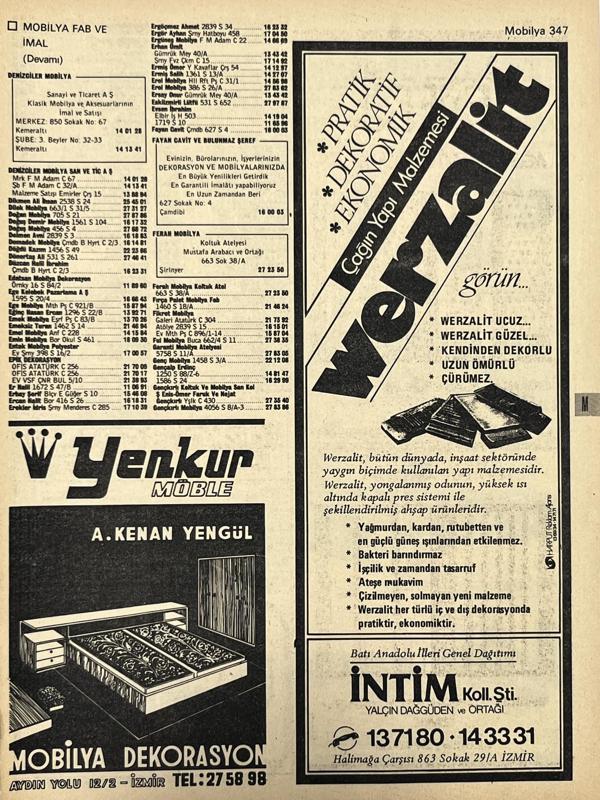 İzmir 1982-1983 Meslek Reklam İlanı Efemera S347 - Image 1