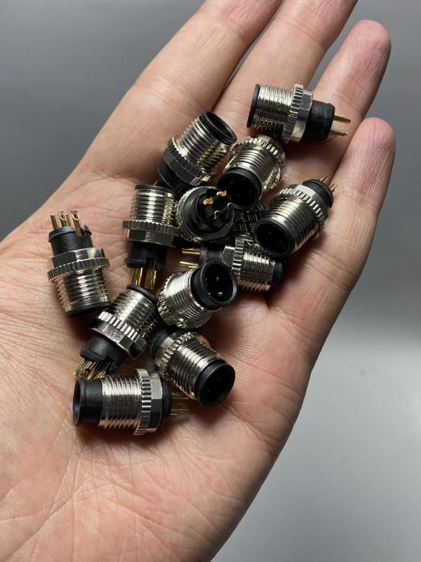 M12 4 Pin Acode Erkek Konnektör Soketi 1 Adet - Image 1