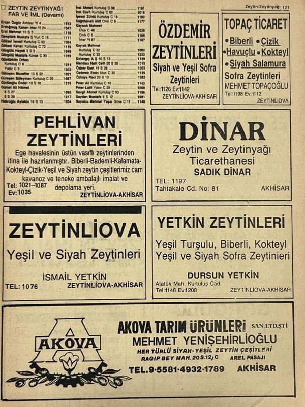 Manisa 1987 Meslek Reklam İlanı Efemera S-121 - Image 1
